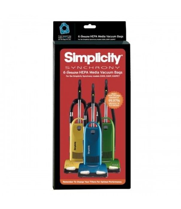 Riccar & Simplicity Simplicity Hepa Bags - Synchrony S30 Models (6 Pack)
