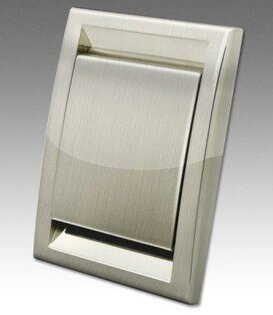 Deco Inlet Valve Door - Central Vacuum (Stainless Steel)