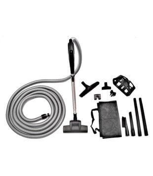 Central Vacuum Hose Kit - Wessel Werk Superior Collection 35' (Gray)