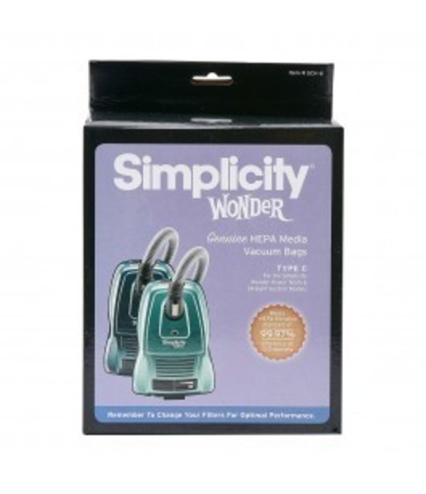 Riccar & Simplicity Simplicity Hepa Bags - Wonder Type C (6 Pack)
