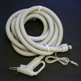 Central Vacuum Hose - Gas Pump with Cord (30' White)