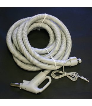 Central Vacuum Hose - Gas Pump with Cord (30' White)