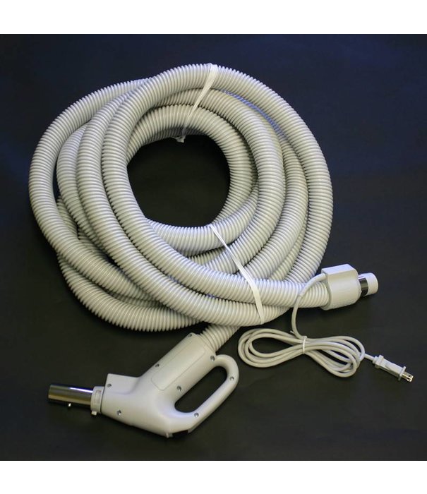 Central Vacuum Central Vacuum Hose - Gas Pump with Cord (30' White)