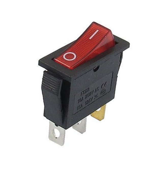 Miscellaneous 3 Pin Rocker Switch - 10A/250V (Heater)