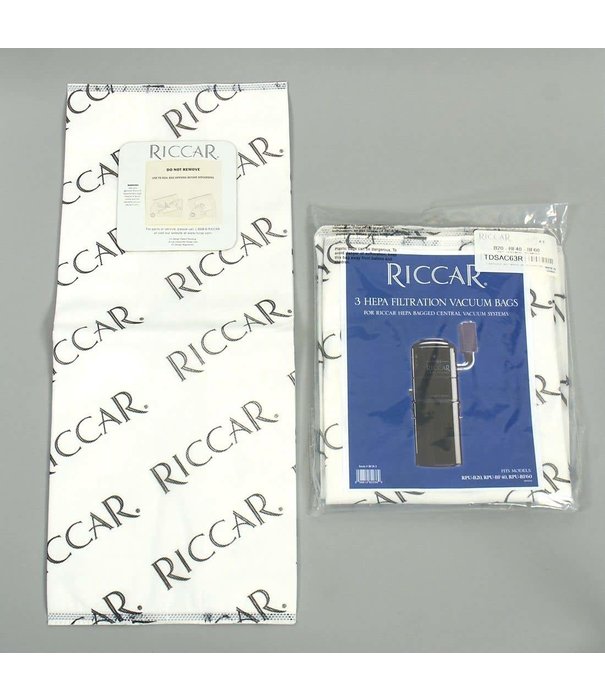 Riccar & Simplicity Hepa Bags - Central Vacuums Riccar & Simplicity (3 Pack)