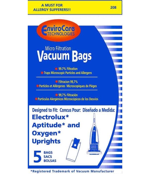 Electrolux Electrolux EnviroCare Bags - Aptitude & Oxygen Uprights (5 Pack)