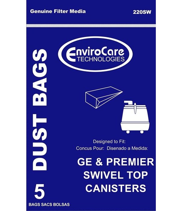 GE GE & Premier EnviroCare Bags - Swivel Top (5 Pack)