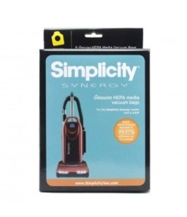 Riccar & Simplicity Simplicity Hepa Bags - S40 Models Type P (6 Pack)
