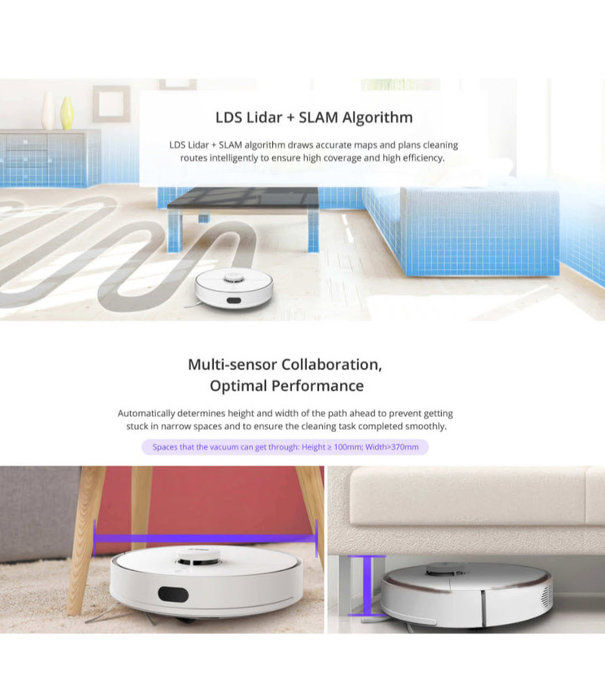 360 360 Robot Vacuum - S9 Vac & Spot Mop  Smart LiDAR