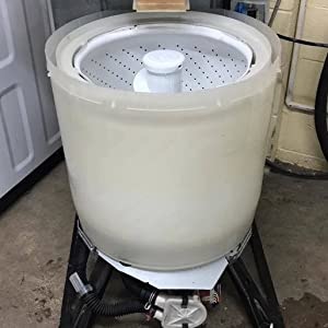 Washer drum after soaking with water from pureWash Pro