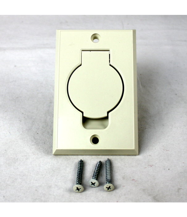 Central Vacuum Inlet Valve - Central Vacuum (Almond Round Door)