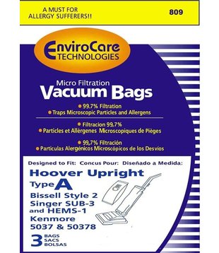 Hoover EnviroCare Bags Type A (3 Pack)