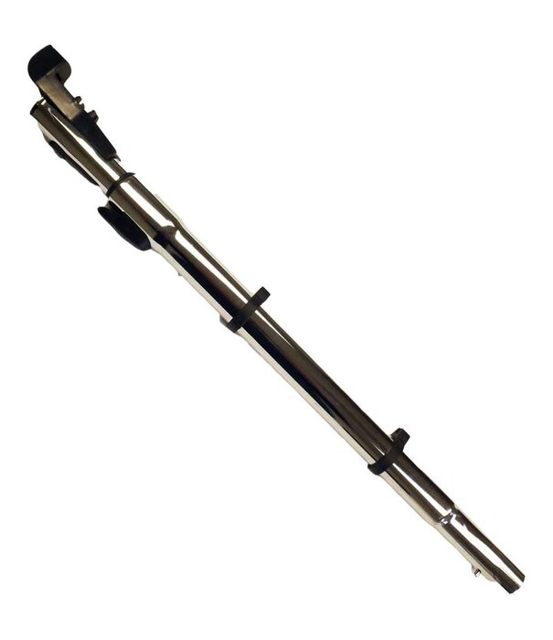 Central Vacuum Telescopic Metal Wand - 1 1/4" Button Lock Chrome Wand With Cord Management
