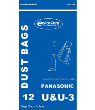 Panasonic EnviroCare Bags - Styles U, U3, U6 (12 Pk)