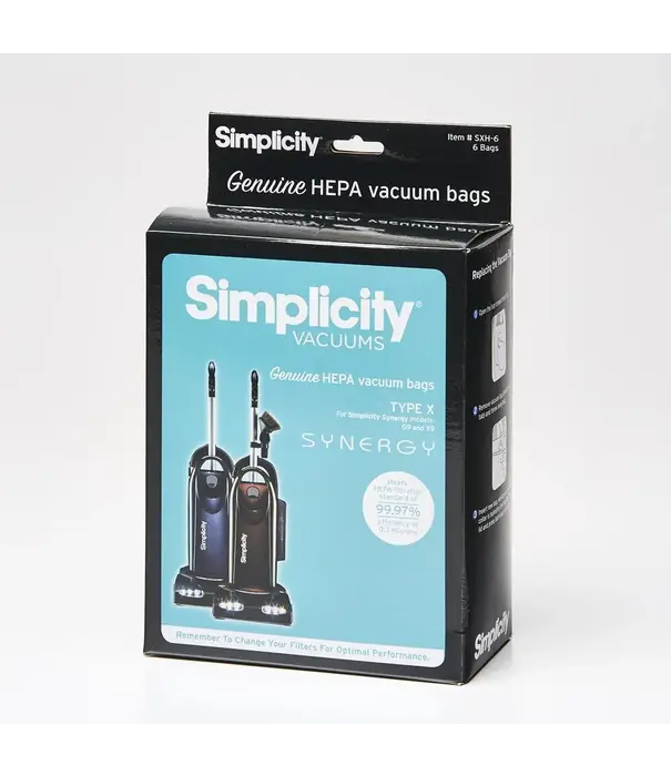 Riccar & Simplicity Simplicity Hepa Bags - Type X (6 Pack)