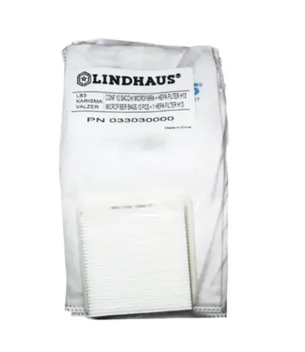 Lindhaus Hepa Bags & Filter - Lindhaus Valzer L Ion & Green Electric (10 Pack)