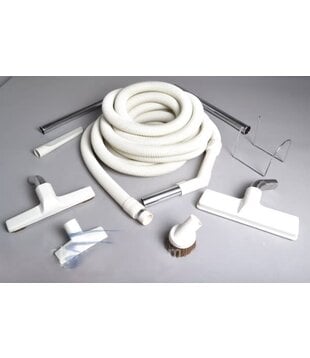 Central Vacuum Crush Proof Hose & Attachment Kit -  Non switched (Beige 30')