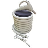 Crush Proof Hose - Central Vacuum W/Cord Connect Light Gray (Dual Switching  30')