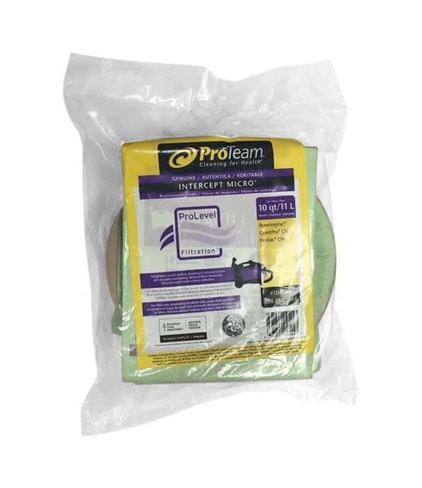 ProTeam Proteam Disposable Bags - Sequoia, RunningVac, QuitePro CN, & ProVac CN OEM (10 Pack)