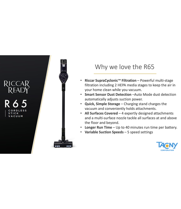 Riccar Riccar Clordless Stick Vacuum - Multi Use R65