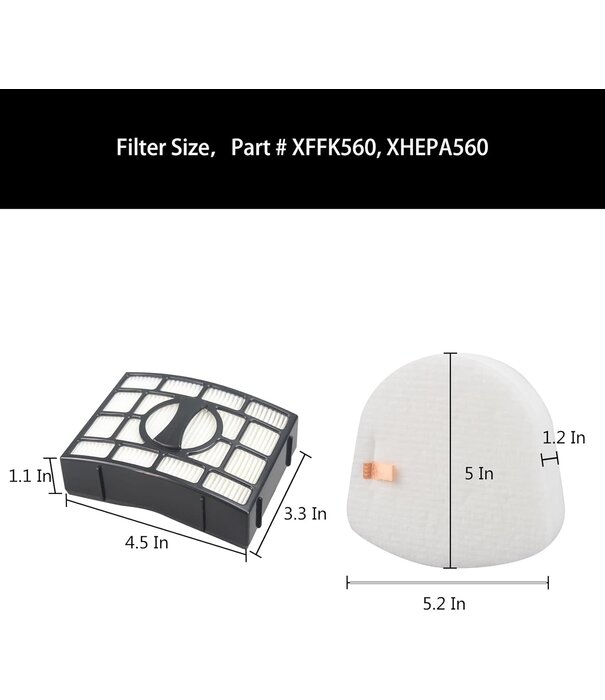 Shark Filter Set - Shark NV725, UV650, ZU560