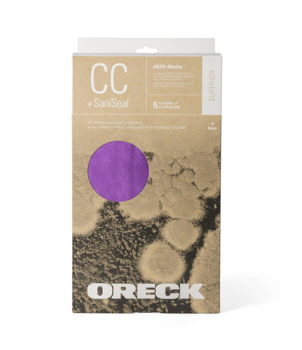 Oreck Oreck Genuine Bags - XL CC Hepa SaniSeal 6 Pack (Purple)