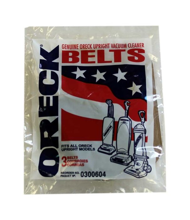 Oreck 3 Pack Belts - Oreck XL Series OEM (Flat)