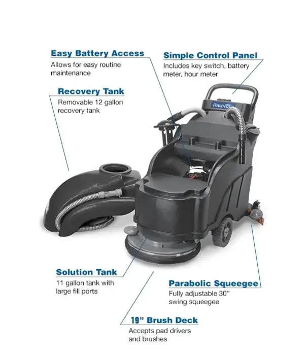 Powr-Flite Powr-Flite Predator Walk Behind Automatic Scrubber (20")