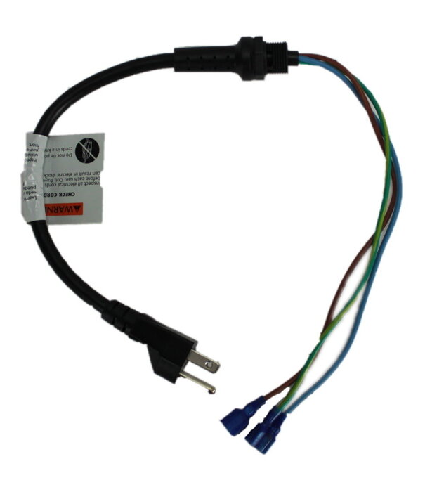 ProTeam Power Cord  Assembly with Strain Relief - Proteam Backpack (18" 14/3)