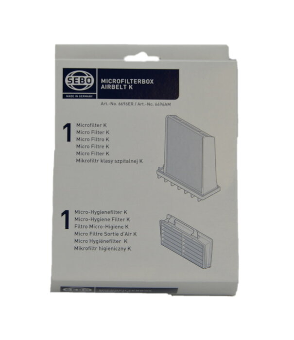 Sebo Exhaust & Microfilter Filter Set - Sebo Airbelt K Series (OEM)