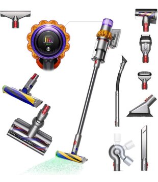 Dyson Cordless Vacuum - V15 Detect Total Clean Extra Yellow/Nickel