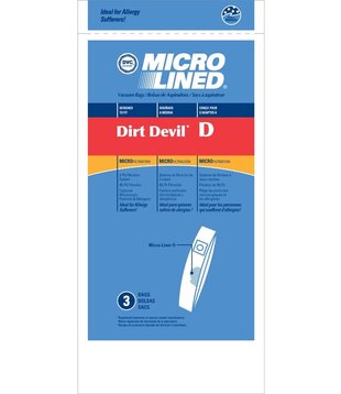 Dirt Devil DVC Bags - Type D (3 Pack)