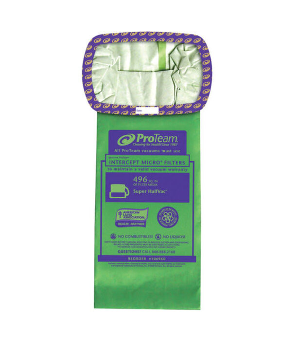ProTeam Proteam Disposable Bags  - Half Vac/Intercept 6Qt (10 pack)
