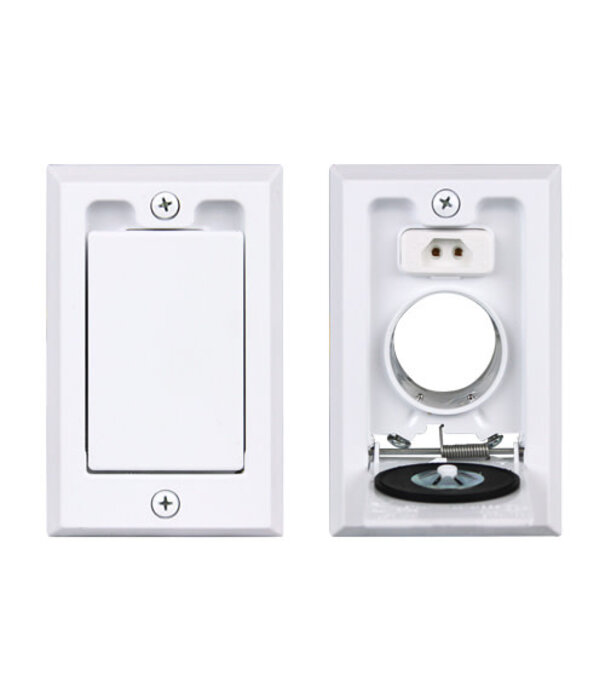 Central Vacuum Supervalve Inlet Door Kit - Central Vacuum (White 110v 3/4 Door)