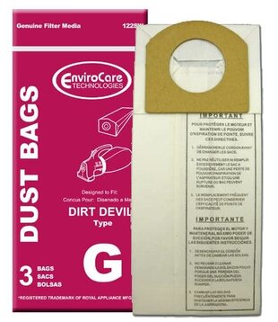 Dirt Devil EnviroCare Bags - Type G (3 Pack)