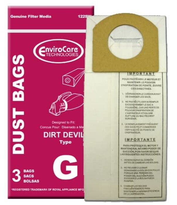 Dirt Devil Dirt Devil EnviroCare Bags - Type G (3 Pack)