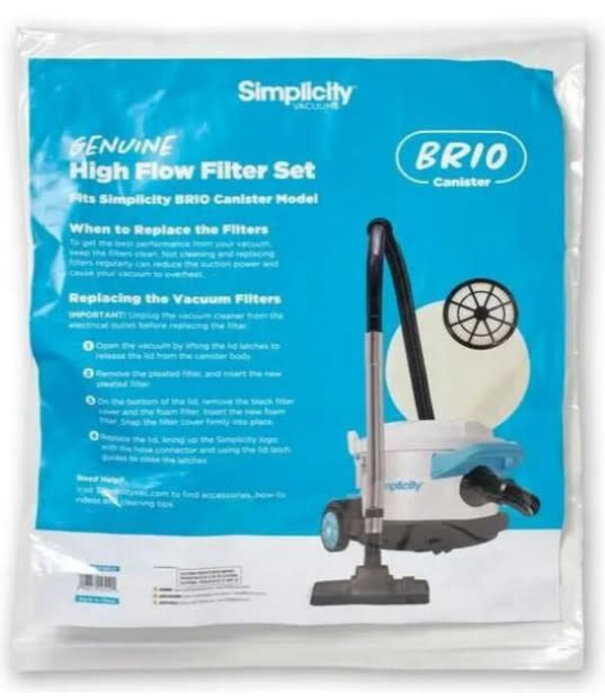 Riccar & Simplicity Filter Kit - Simplicity BRIO Canister (Hepa/Foam)