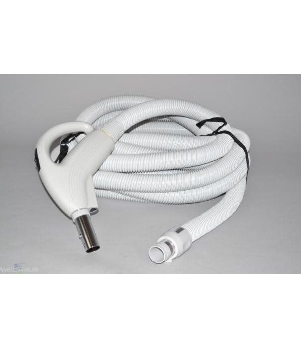 Central Vacuum Plastiflex Low Voltage Crush Proof Hose - Central Vacuums (White 35')