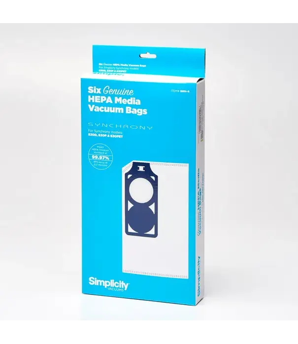 Riccar & Simplicity Simplicity Hepa Bags - Synchrony S30 Models (6 Pack)