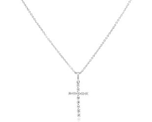 Trabert Goldsmiths Small Diamond Cross Necklace E3005