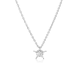 Trabert Goldsmiths Diamond Star Necklace E2297