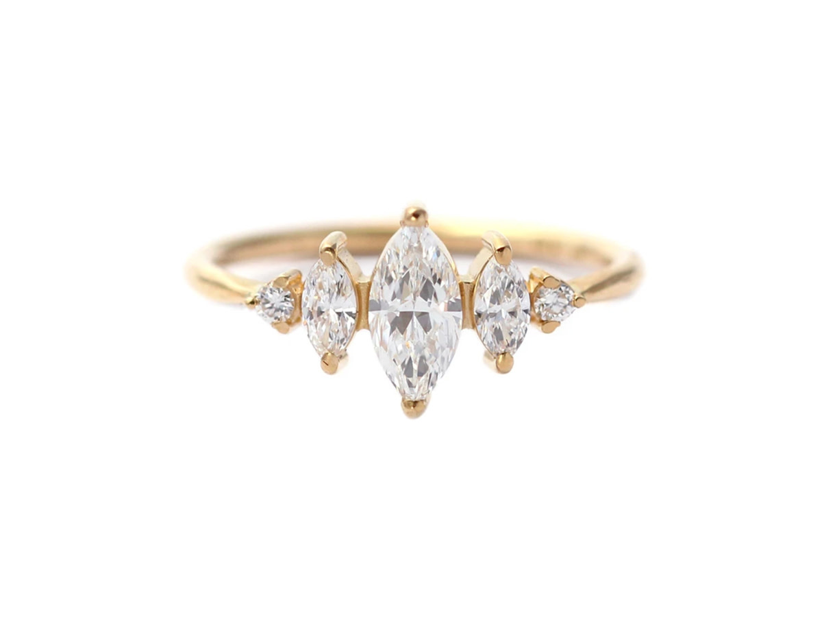 Artëmer Dainty Marquise Diamond Cluster Ring