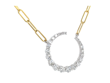 Diamond Crescent Moon Necklace DL105