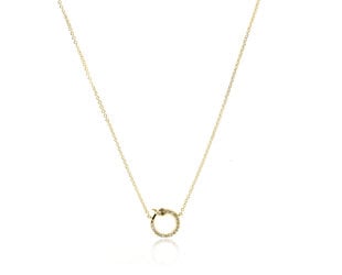 Small Open Snake Diamond Necklace LN128
