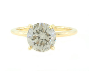 Trabert Goldsmiths 2.26ct Fancy Gray Diamond Aura Ring E3224