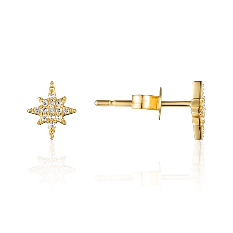 Mini Diamond Starburst Earrings