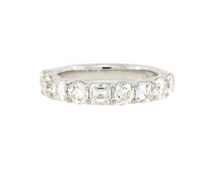 2.12ct Old Euro and Asscher Diamond Band E3243