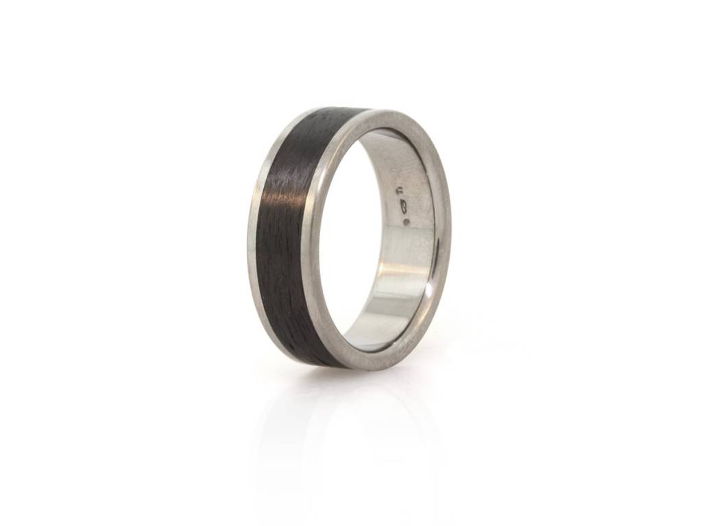 Flat Top Anium And Carbon Fiber Ring Js32 Trabert Goldsmiths Flat Top Anium And Carbon Fiber Ring
