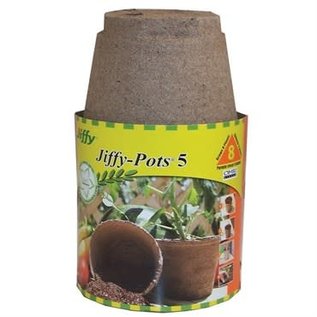 Jiffy Jiffy 5" Round Peat Pots 6 pk