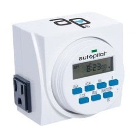 Autopilot Autopilot Dual Outlet 7-Day Grounded Digital Programmable Timer, 1725W, 15A, 1 Second On/Off